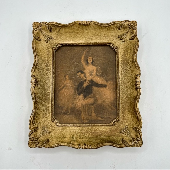 Vintage Other - Vintage Sophie TMCO Ballerina Framed Art Painting Picture Ballet Small